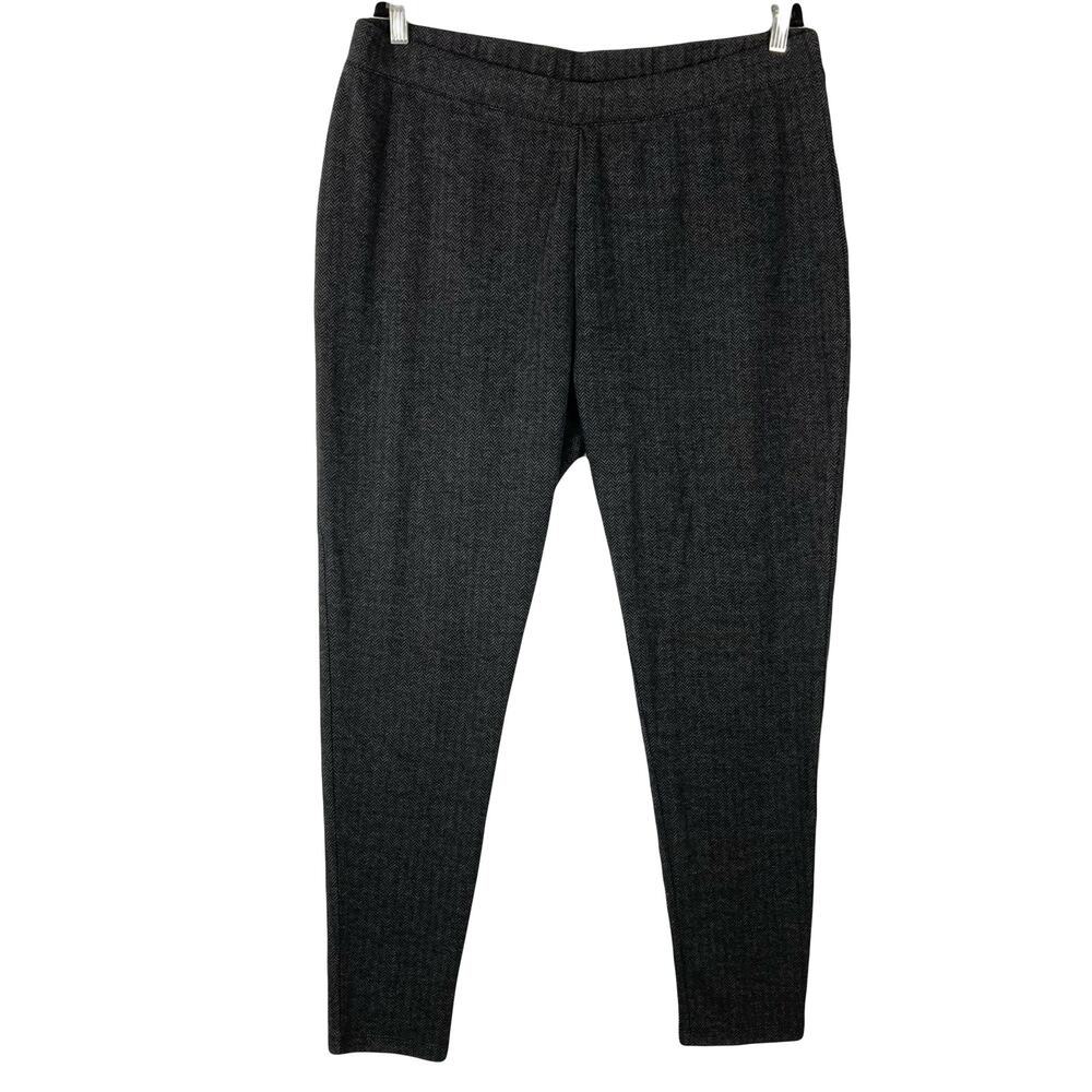 NWOT SOFT SURROUNDINGS Leggings 1X Herringbone Pull On Stretch Grey Elastic